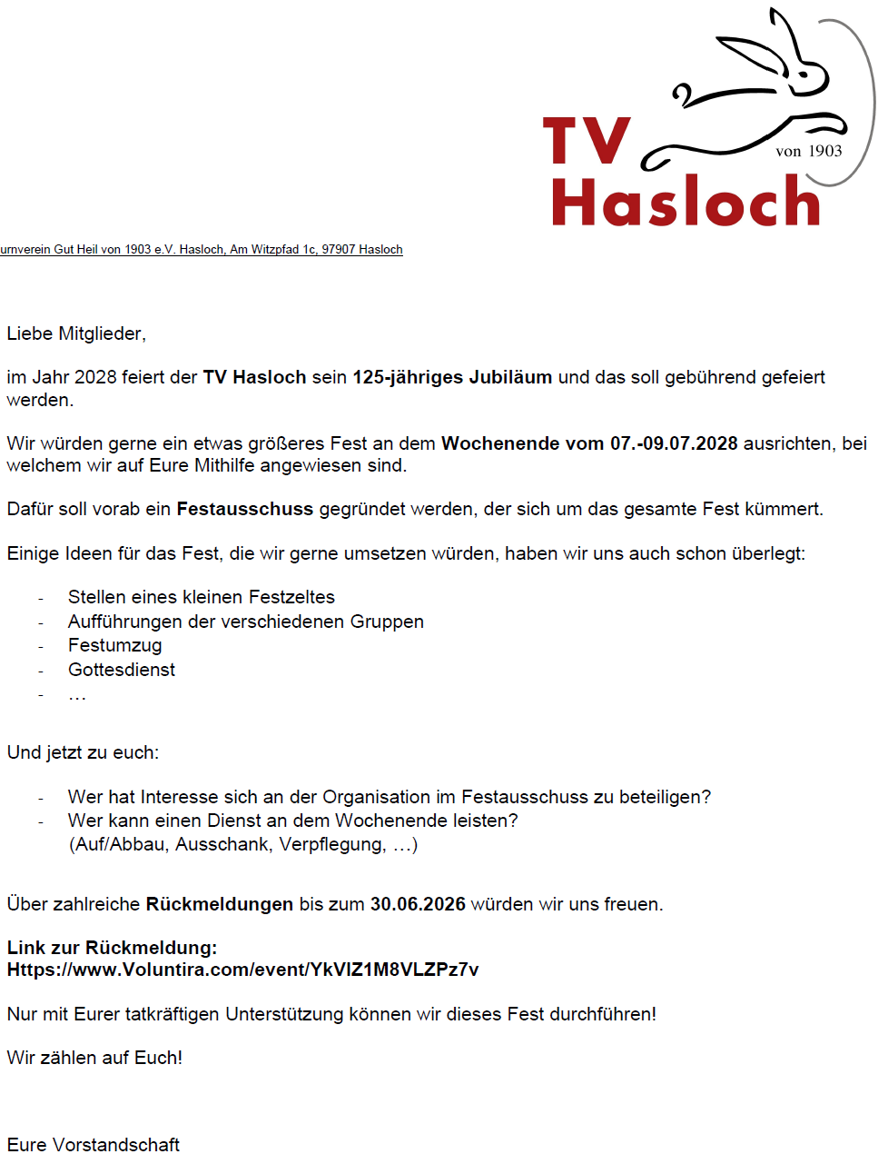 125 Jahre TV Hasloch